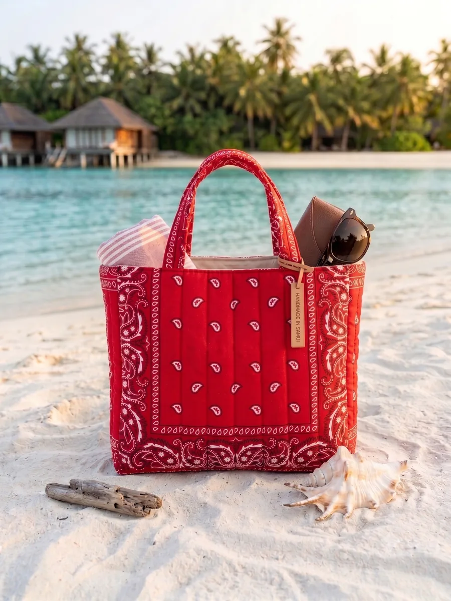 M Bandana Tote Short Handles