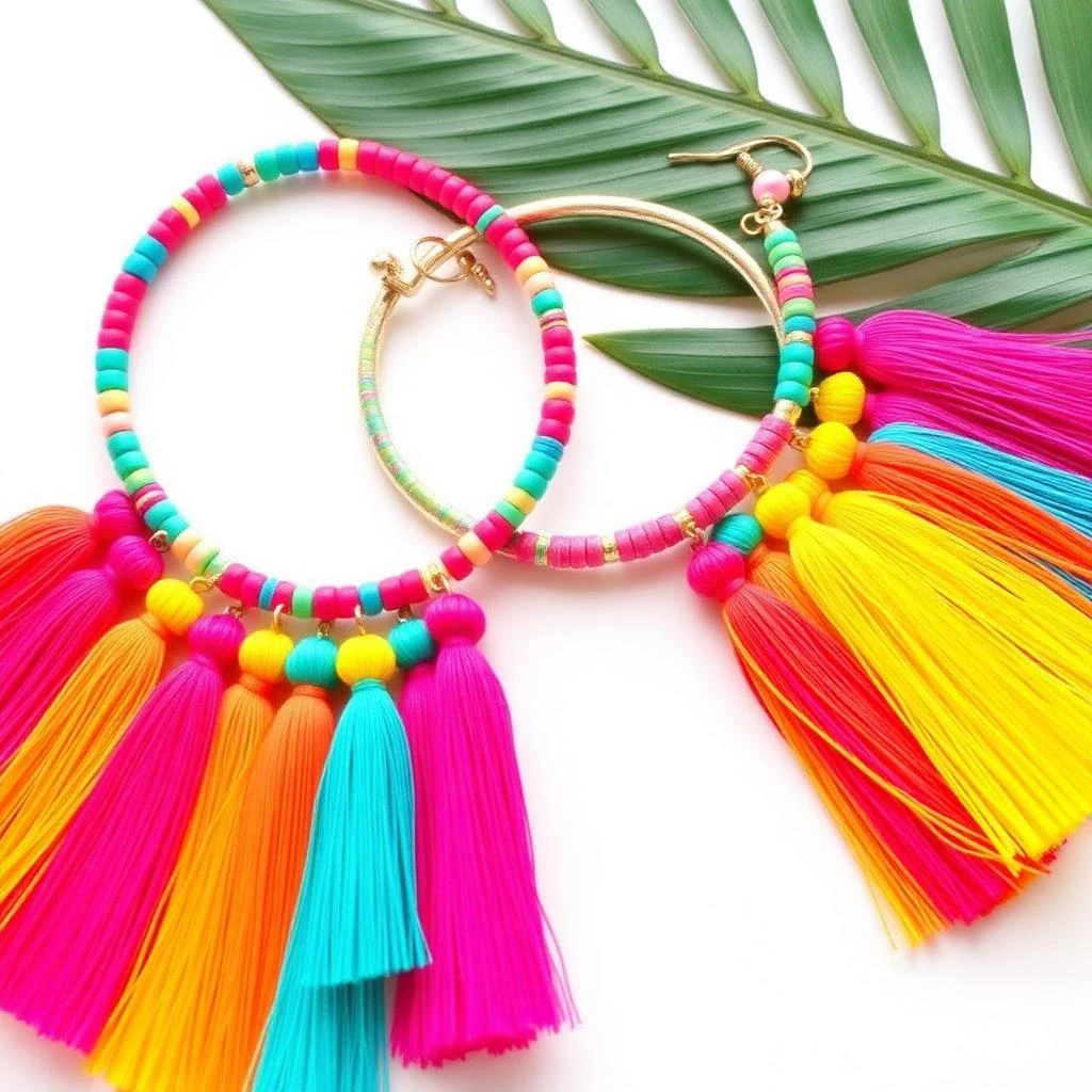 Fiesta Tassel Hoops