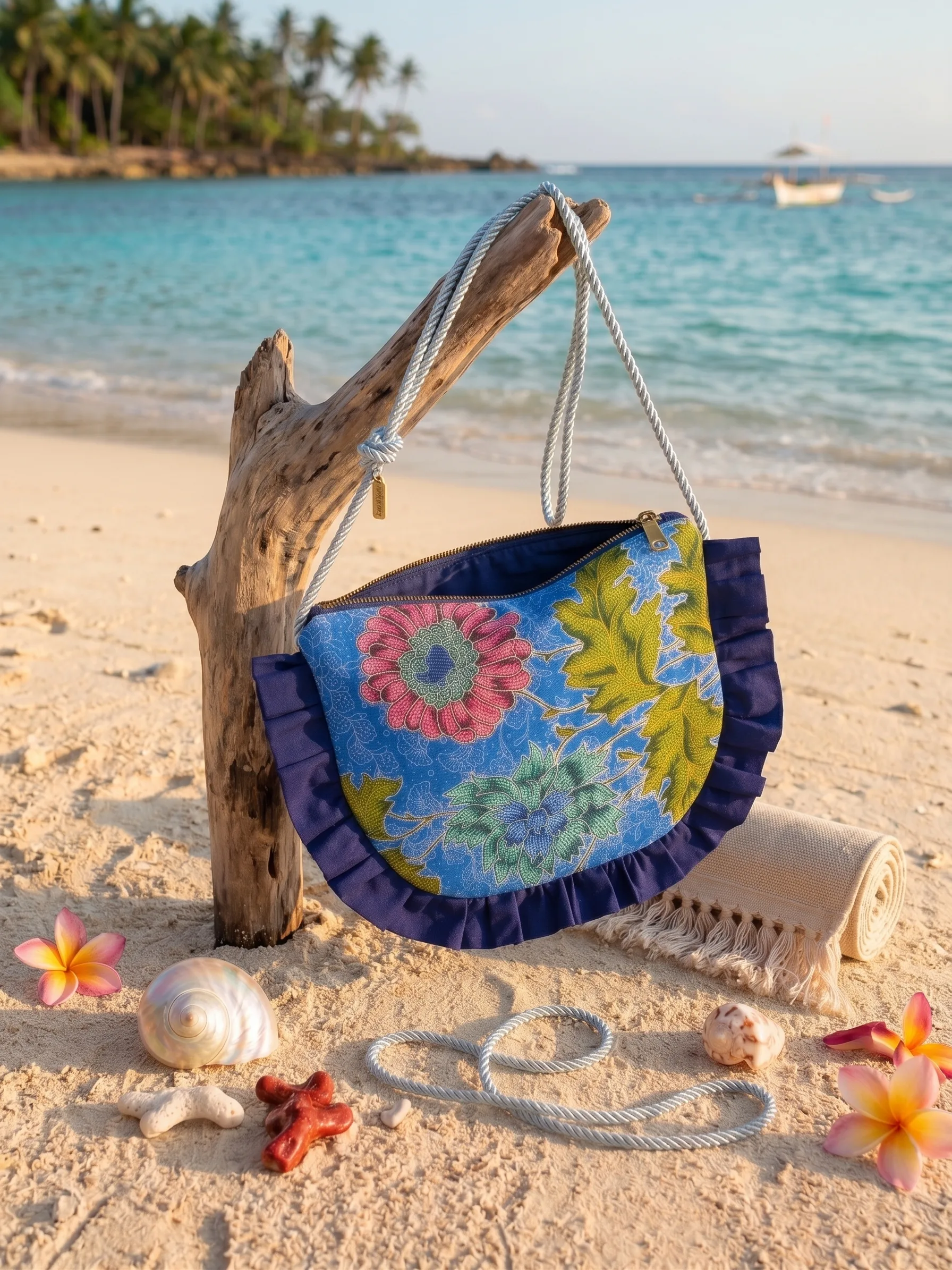 Sunrise Bag - Blue Batik